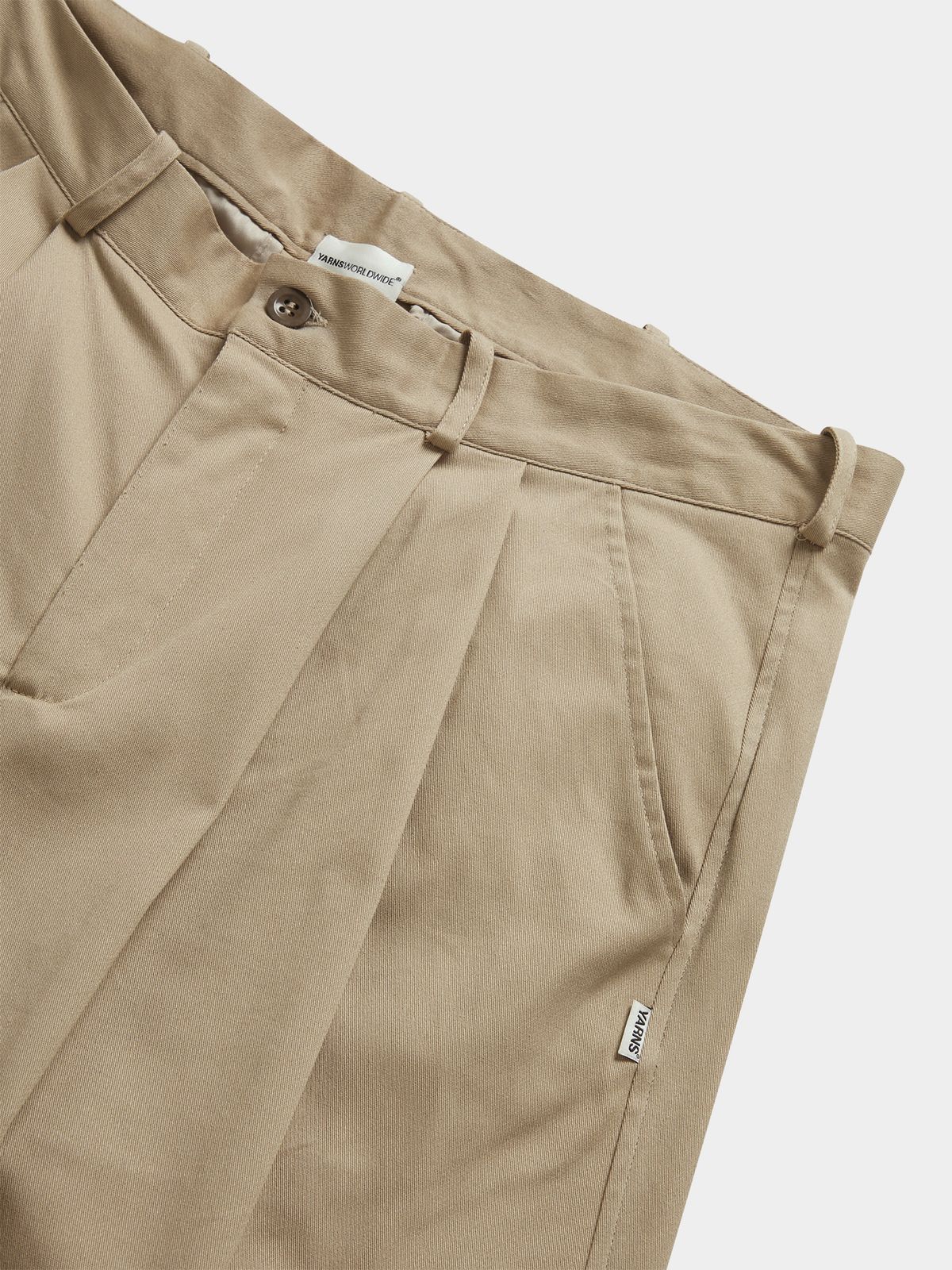 Double Pleated Chino Pant - Stone