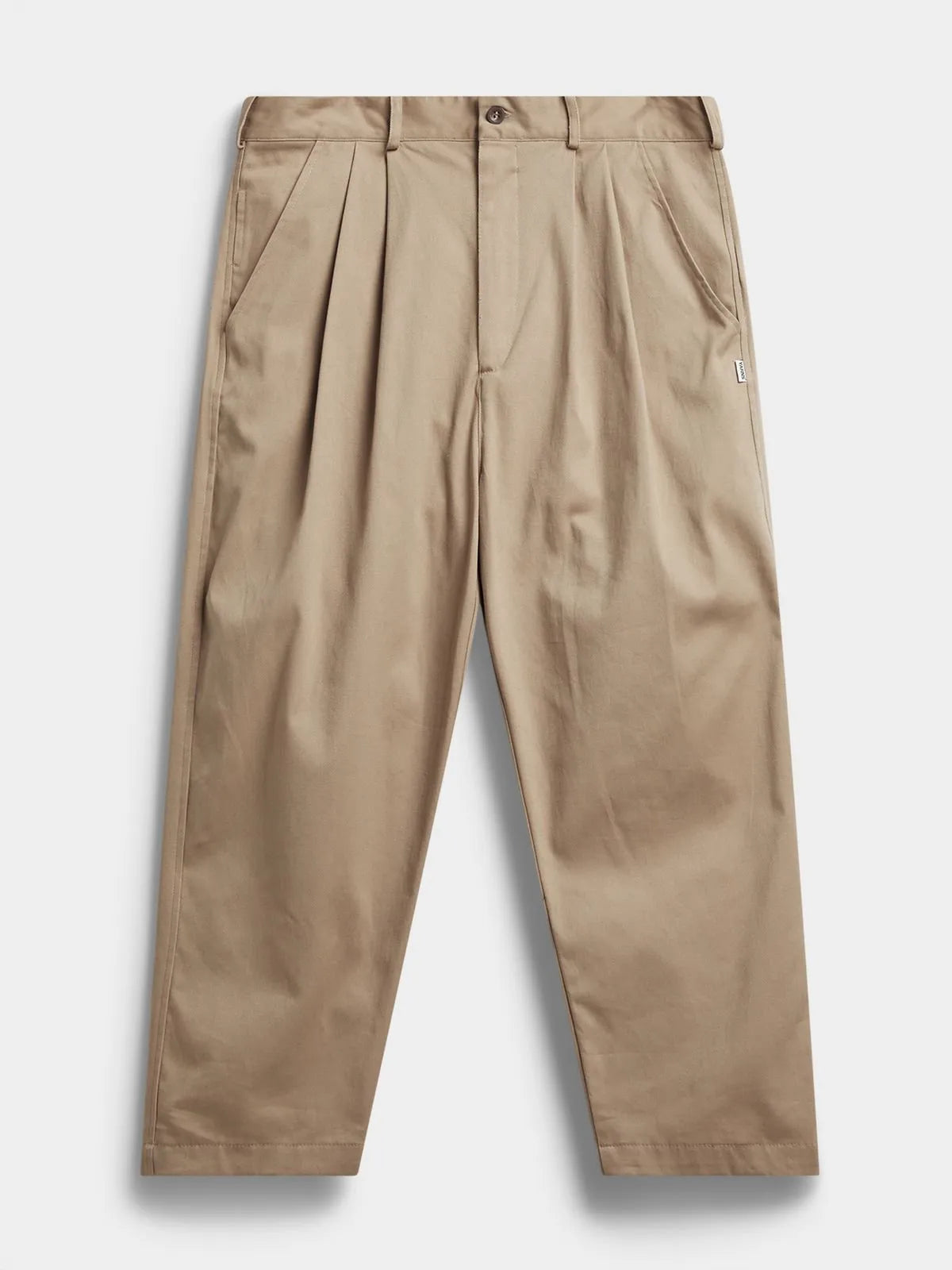 Double Pleated Chino Pant - Stone