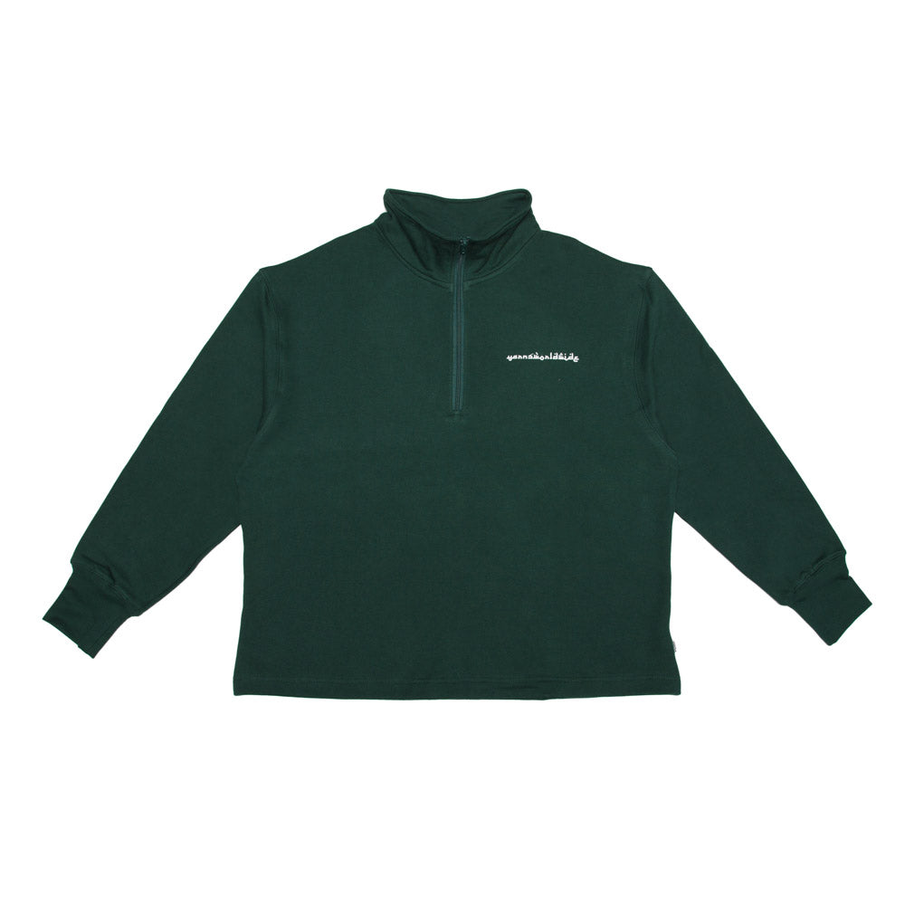 Quarter Zip Sweat Top - Pine Green