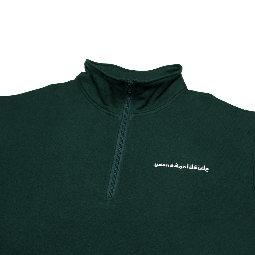 Quarter Zip Sweat Top - Pine Green