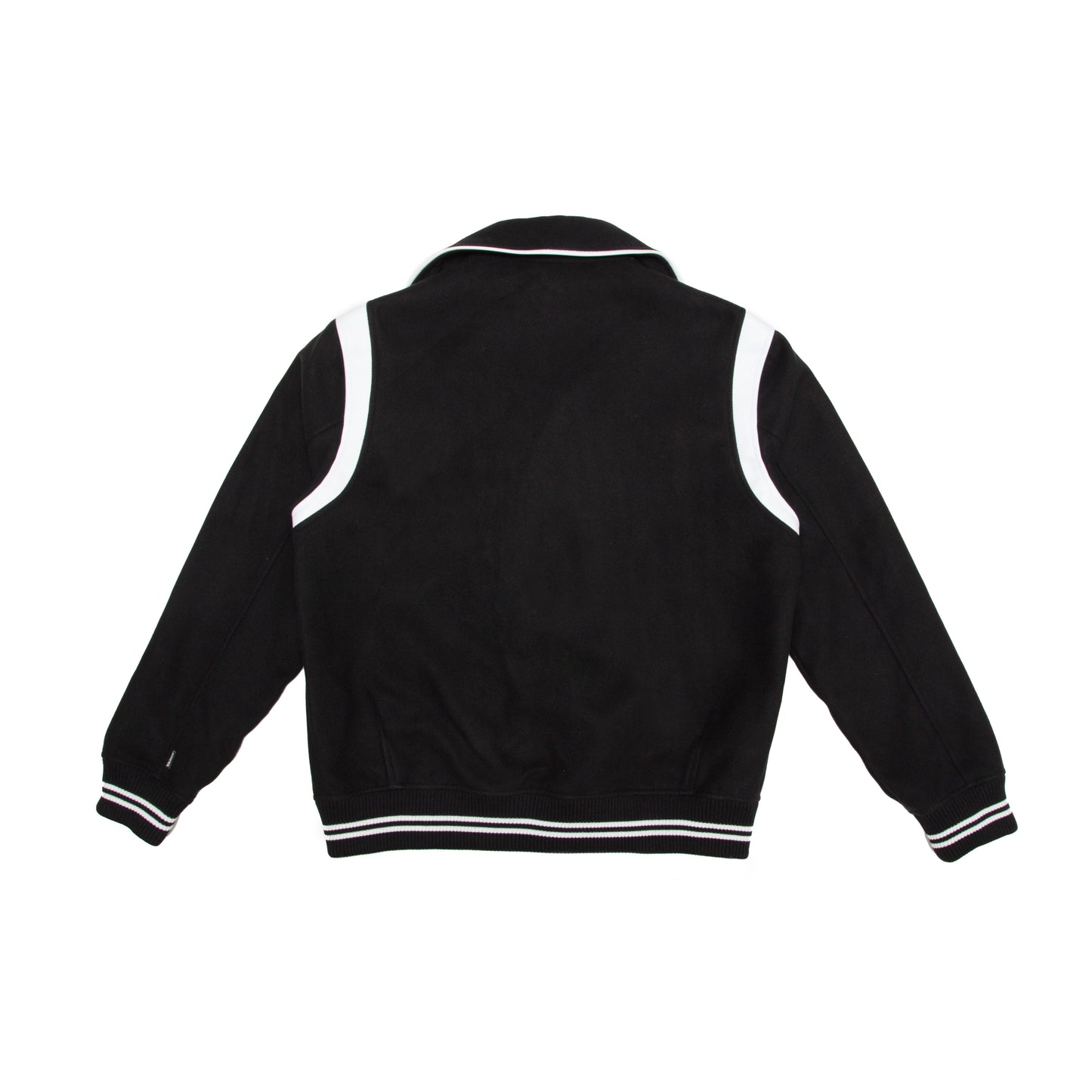 YARNS VARSITY JACKET BLACK/WHITE