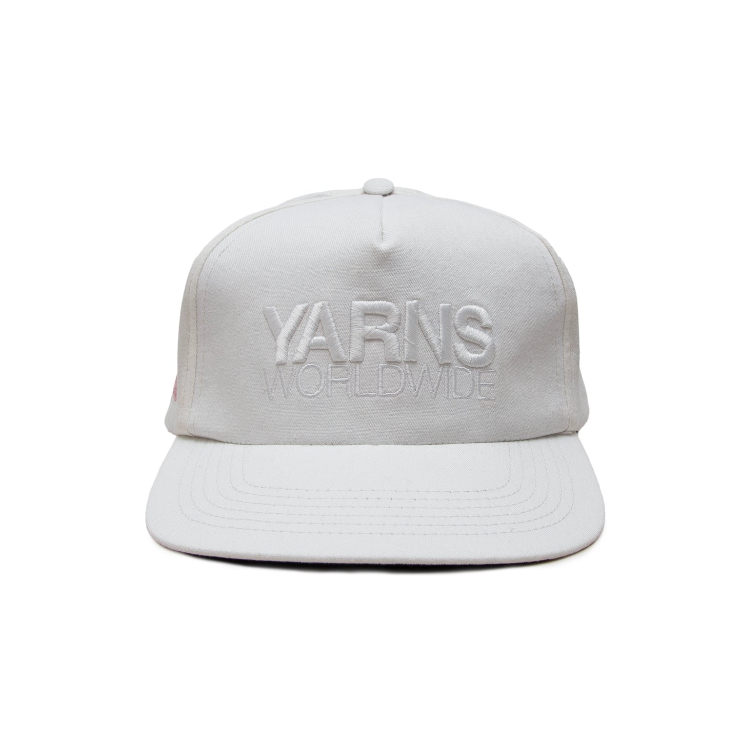 5 Panel Cotton Peak Cap - White