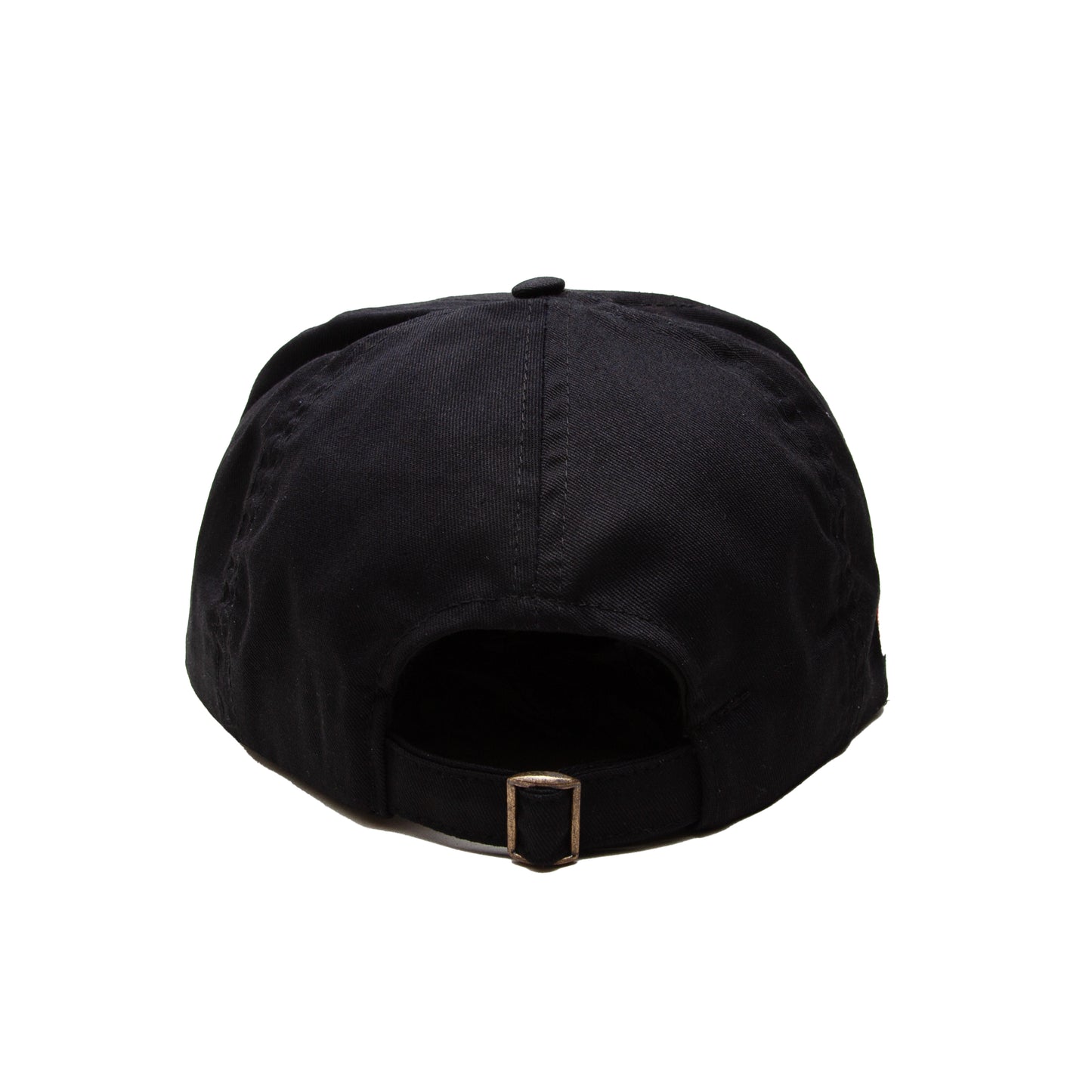 5 Panel Cotton Peak Cap - Black